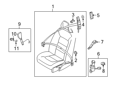 2010 Volvo V70 Seat Belt Wheel Trim CAP(Tire And Wheel Drawing/Original Hous Diagram for 3543662