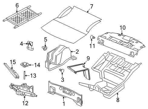 2014 Dodge Charger Interior Trim - Rear Body RETAINER-Spare Tire Diagram for 52059160AC