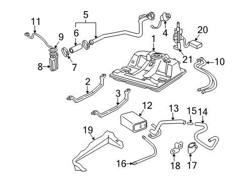 2006 Chevrolet Monte Carlo Fuel Supply Pedal Travel Sensor Diagram for 25830024