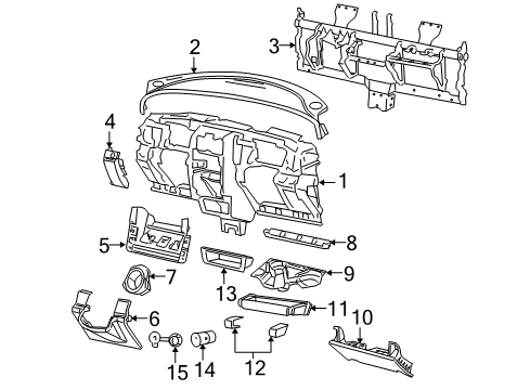 2006 Chrysler PT Cruiser Instrument Panel Stud-Double Ended Diagram for 6505668AA