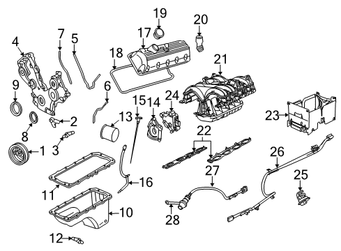 2008 Lincoln Mark LT Filters Wire Cover Diagram for 3L1Z-6E088-AA