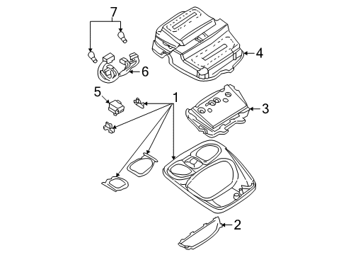 2000 Jeep Grand Cherokee Sunroof Switch-1 Gang Diagram for 56042064