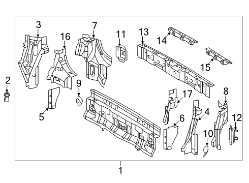 2020 Toyota Sienna Rear Body Lower Panel Diagram for 57666-08030