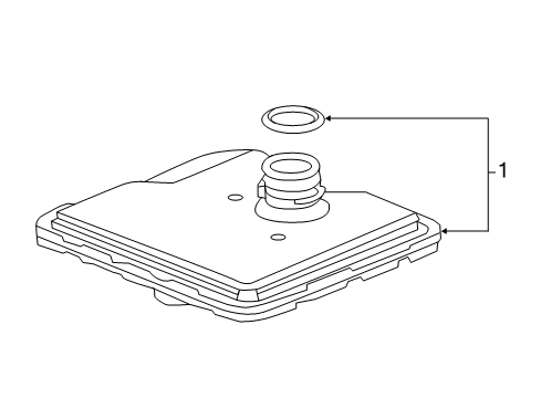 2015 Cadillac ELR Automatic Transmission Filter Diagram for 24246687
