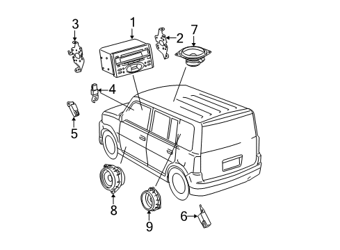 2005 Scion xB Sound System Condenser Diagram for 90980-04141