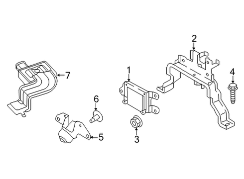 2021 Nissan Rogue Sport Parking Aid Buzzer Assy-Entry Card Diagram for 25640-7FW0A