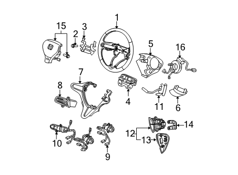 2011 Honda Fit Steering Column & Wheel, Steering Gear & Linkage Switch Assy., R. Paddle Shift *NH683L* (NEUTRAL SHINE SILVER) Diagram for 78560-TF0-J61ZA
