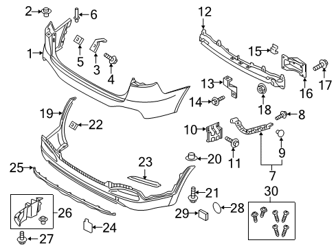 2016 Kia Sorento Rear Bumper REFLECTOR/REFLEX Assembly Diagram for 92405C6000