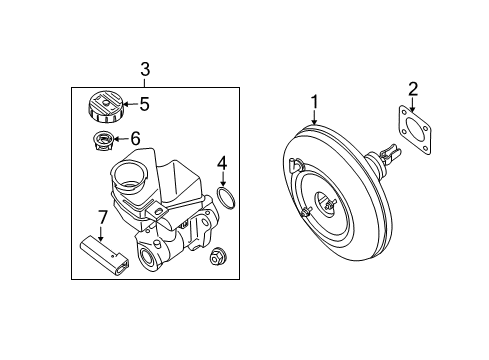 2013 Nissan Altima Hydraulic System Booster Assy-Brake Diagram for 47210-3TA0A