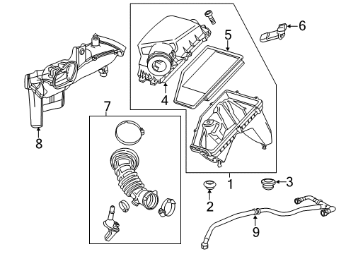 2019 Buick Regal TourX Powertrain Control Air Cleaner Assembly Diagram for 84179808