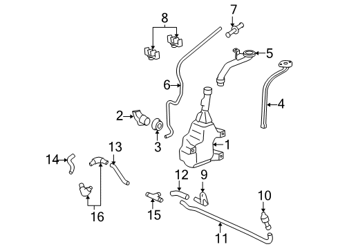 2011 Honda Civic Wiper & Washer Components Tank, Washer (2.5L) Diagram for 76841-SNA-003