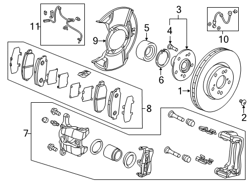 2015 Acura RDX Front Brakes Piston Diagram for 45216-TX4-A01