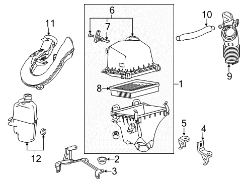 2016 Lexus NX300h Filters Air Hose Diagram for 17881-36140