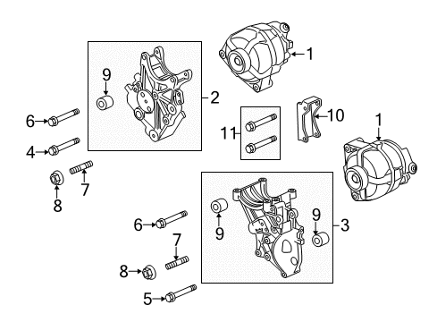 2016 Chevrolet Silverado 2500 HD Alternator Alternator Diagram for 22949468