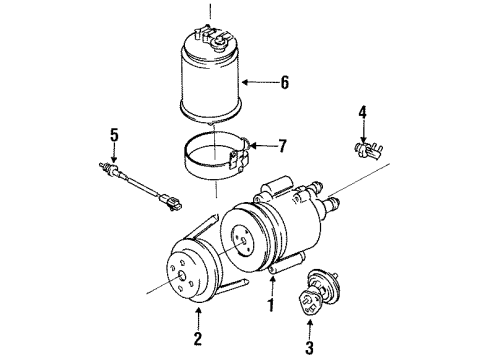 1992 Isuzu Amigo Emission Components Air Pump Assy. Diagram for 8-97110-268-0