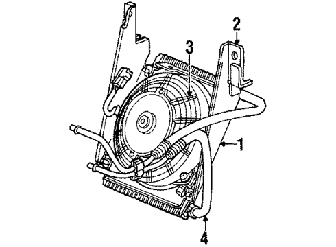 2001 Chrysler Prowler Trans Oil Cooler Transmission Oil Cooler Diagram for 4786466AC