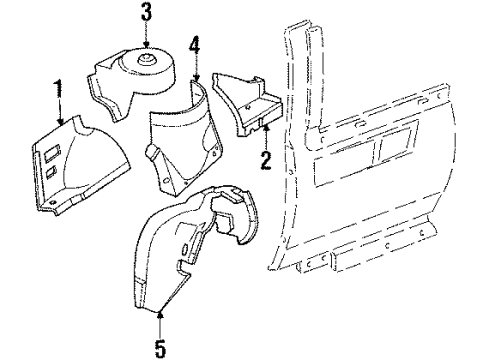 1984 Pontiac Fiero Quarter Panel & Components Cable Asm-F/Tank Filler Door Latch Release *Red Diagram for 10056571