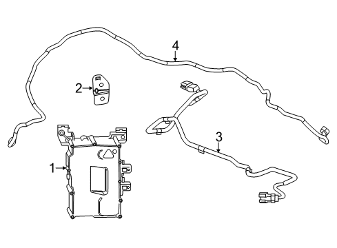 2014 Cadillac ELR Electrical Components Cable Diagram for 23186425