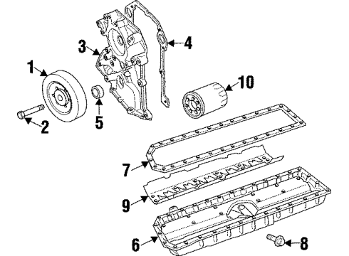 1995 Dodge Viper Filters Screw-HEXAGON Head Diagram for 6034505