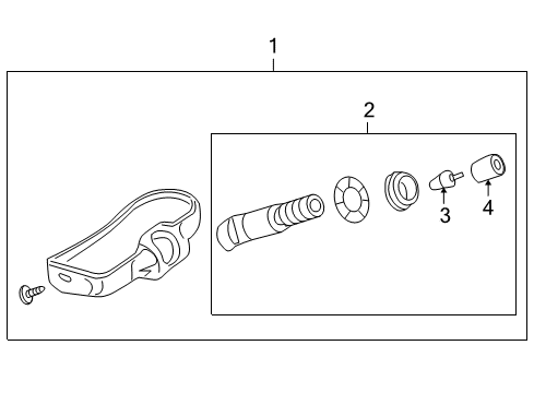 2017 Chevrolet Equinox Tire Pressure Monitoring Tire Pressure Sensor Diagram for 19332370