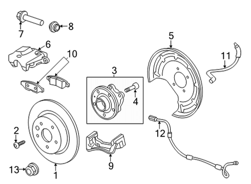 2021 Chevrolet Trailblazer Brake Components Brake Hose Diagram for 60002337