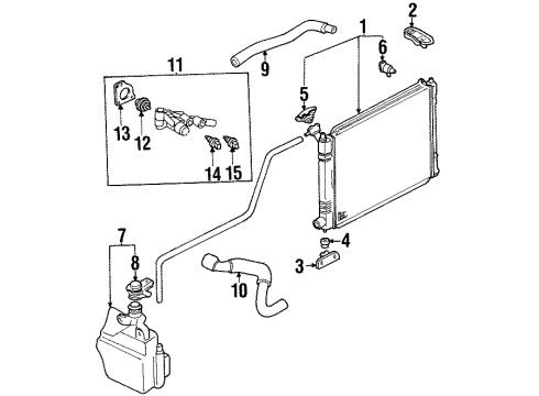 1999 Ford Escort Powertrain Control Upper Hose Diagram for F7CZ-8260-AA