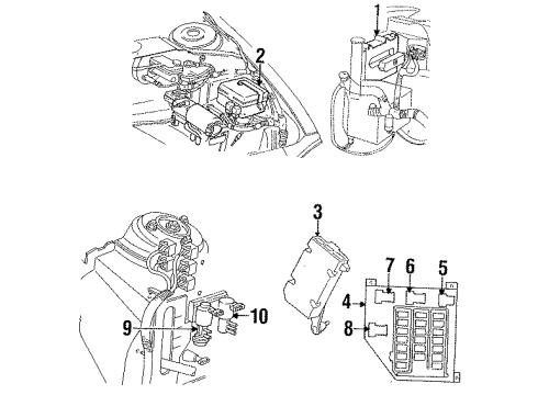 1995 Dodge Intrepid Door & Components Switch-Window Diagram for 4759142