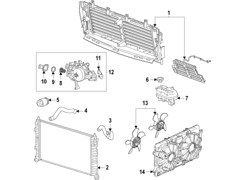 2022 Chevrolet Tahoe Cooling System, Radiator, Water Pump, Cooling Fan Expansion Plug Diagram for 11611351