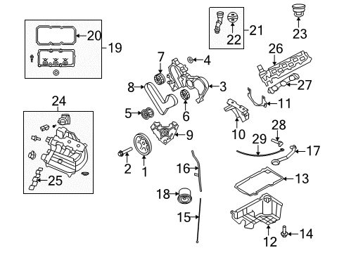 2007 Dodge Nitro Engine Parts, Mounts, Cylinder Head & Valves, Camshaft & Timing, Oil Pan, Oil Pump, Crankshaft & Bearings, Pistons, Rings & Bearings Tube-Oil Filler Diagram for 4892264AA