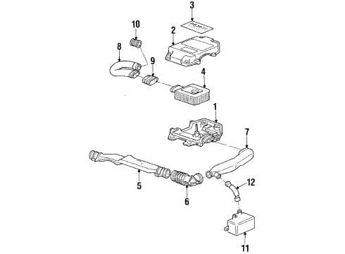 1985 Honda Accord Filters Element, Breather Diagram for 17274-PD2-003