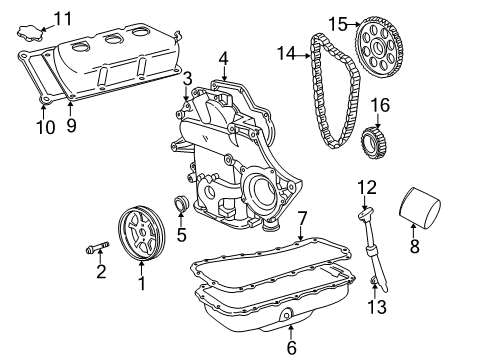 2002 Dodge Caravan Filters Cover-Cylinder Head Diagram for 4781019AB