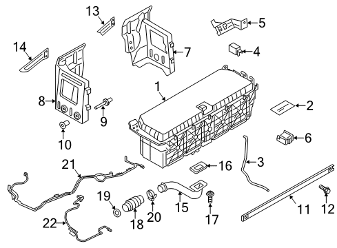 2014 BMW ActiveHybrid 5 Battery Plus Pole Battery Cable Diagram for 61129217036