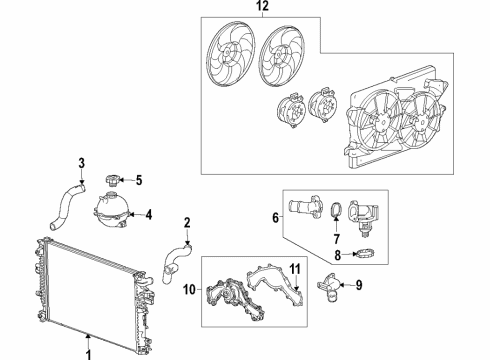 2018 Buick LaCrosse Cooling System, Radiator, Water Pump, Cooling Fan CONDENSER ASM-A/C Diagram for 84297680