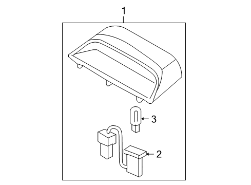 2008 Hyundai Sonata Bulbs Lamp Assembly-High Mounted Stop Diagram for 92700-3K000-8M-DS