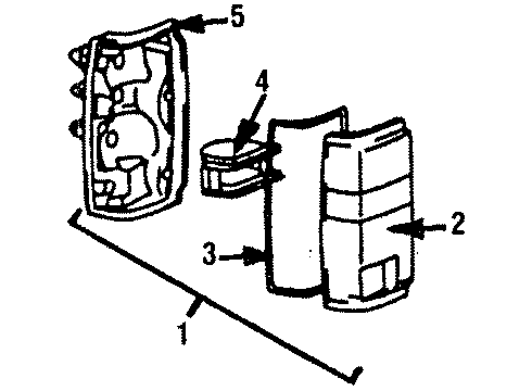 1987 Toyota 4Runner Tail Lamps Lamp Assy, Rear Combination, LH Diagram for 81560-89144