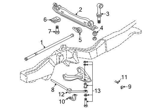 2004 Chevrolet S10 Stabilizer Bar & Components - Front Stabilizer Bar Bushing Diagram for 15757616