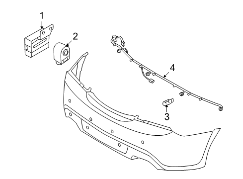 2011 Hyundai Genesis Coupe Electrical Components Buzzer Assembly-Piezo Diagram for 957103K100