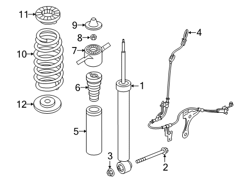 2022 Hyundai Veloster N Shocks & Components - Rear Wire-EXTN, LH Diagram for 55390-K9000