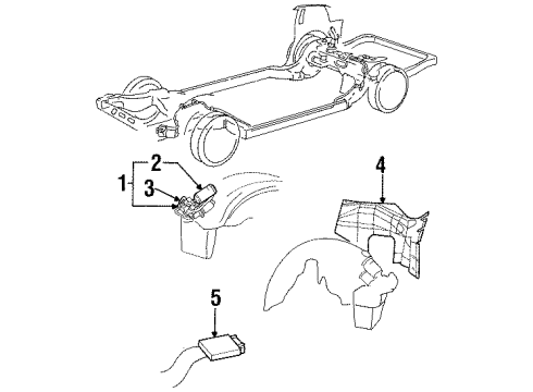 1999 Lincoln Town Car Ride Control Compressor Mount Kit Diagram for F6AZ-5Z205-AA