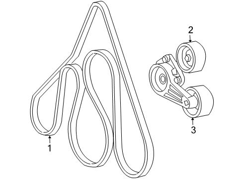 2003 Ford F-150 Belts & Pulleys Drive Belt Diagram for XL3Z-8620-BA