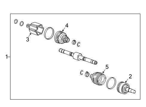 2018 Chevrolet Bolt EV Drive Axles - Front Axle Assembly Diagram for 42437963