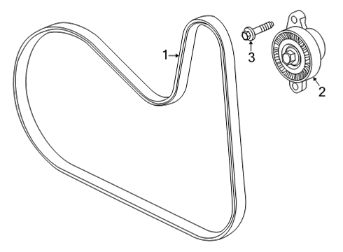 2021 Chevrolet Trailblazer Belts & Pulleys Serpentine Tensioner Diagram for 12691804