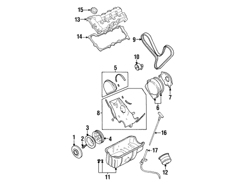 2000 Plymouth Grand Voyager Filters PULLEY-CRANKSHAFT Air Compressor D Diagram for MD319994