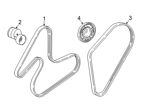 2005 Mercury Sable Belts & Pulleys Serpentine Belt Diagram for 2F1Z-8620-AA