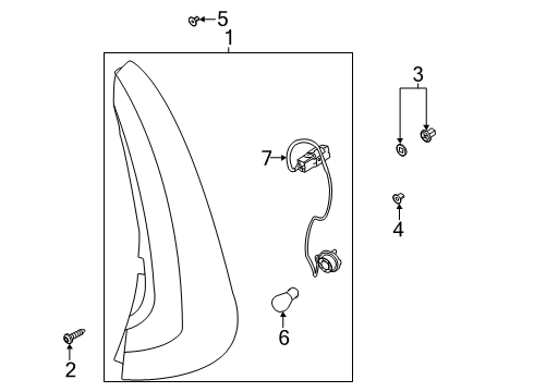 2020 Kia Soul Bulbs Lamp Assembly-Rear Comb Diagram for 92401K0110