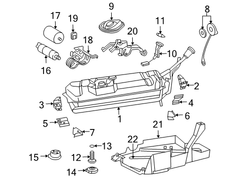 2004 Chrysler Crossfire Senders Cap-Fuel Filler Diagram for 5102961AB