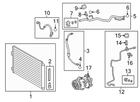 2022 Lexus NX250 A/C Condenser, Compressor & Lines CONDENSER Assembly, Supp Diagram for 884A0-06040