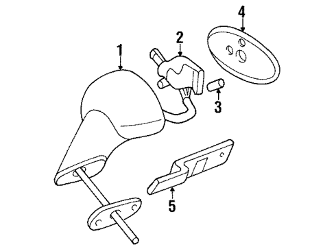 1995 Buick Riviera Mirrors Mirror Asm-Outside Rear View *Paint To Mat Diagram for 25627693