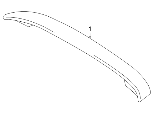 2008 Scion tC Rear Spoiler Spoiler Diagram for PT47A-21055-01
