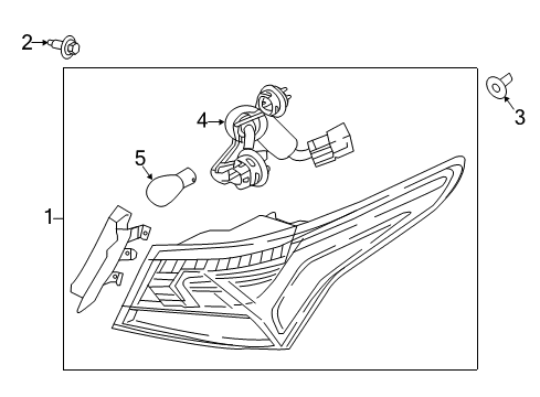 2019 Hyundai Accent Bulbs Lamp Assembly-Rear Combination Outside, LH Diagram for 92401-J0110